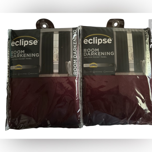 ECLIPSE DARKENING ROOM CURTAINS 
100% polyester | Red | 1 set ( 2 pieces) - Picture 5 of 5